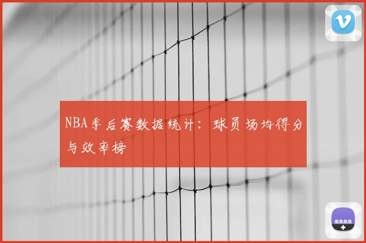 NBA季后赛数据统计:球员场均得分与效率榜